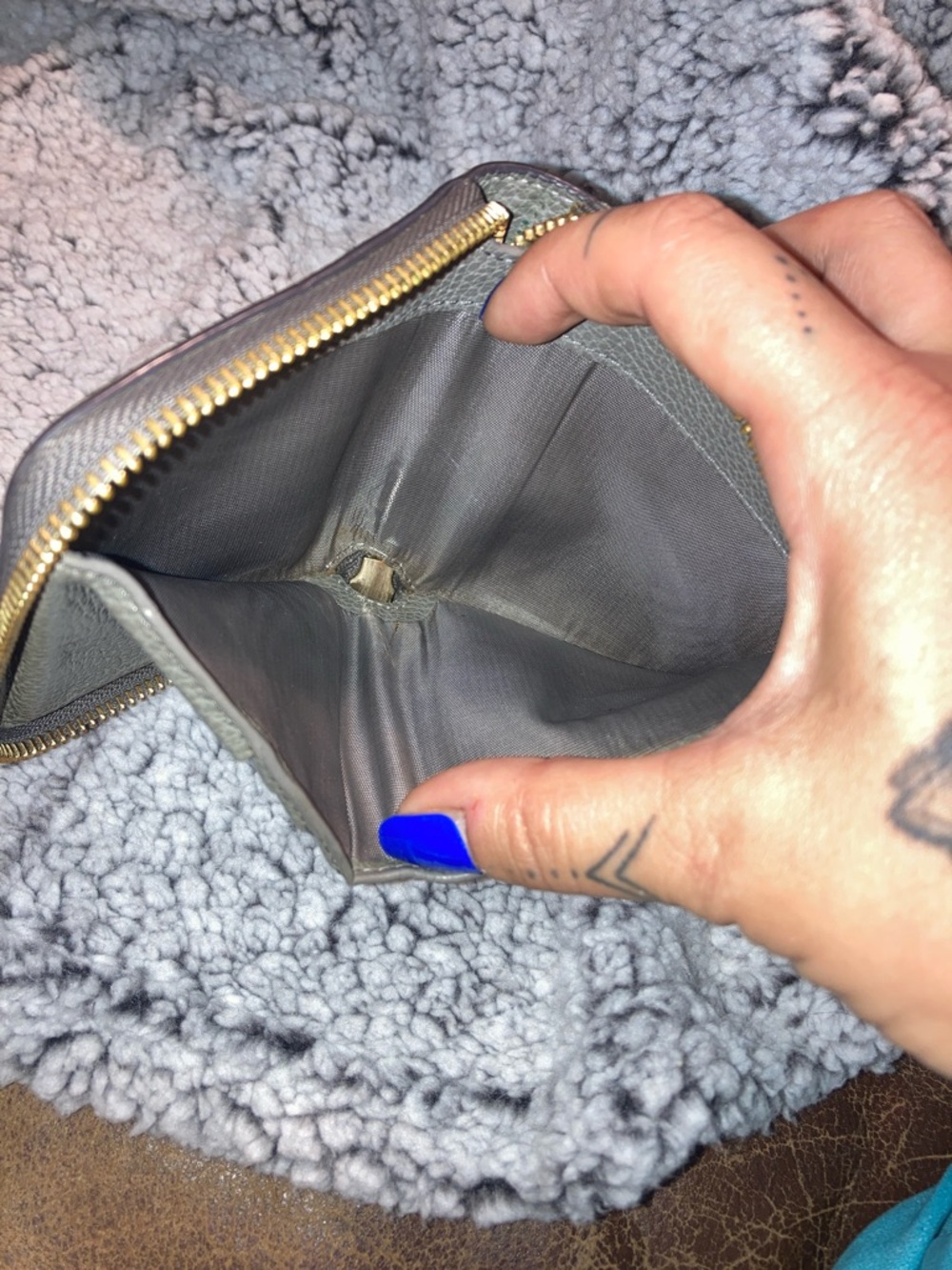 Furla Pebbled Zip-Around Wallet in gray - Picture 10 of 10